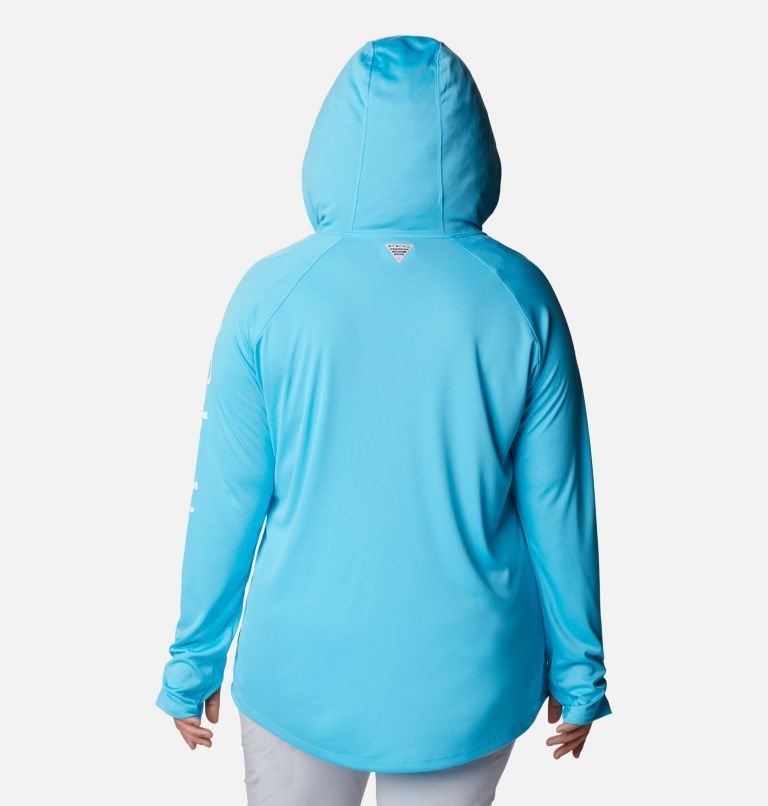 Women's Columbia PFG Tidal Tee Hoodie Blue | Plus Size CA-X301L